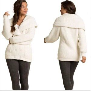 Barefoot Dreams Cozychic Double Breasted Shawl Collar Sweater Cardigan, Size S